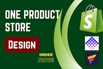 create shopify one product store, dropshipping store or shopify store website