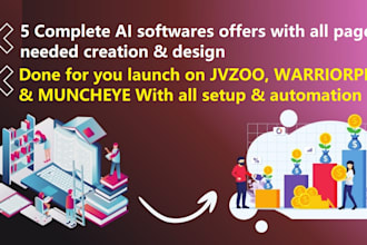 5 complete ai softwares offers launch on jvzoo warriorplus, muncheye