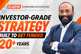 write investor ready business plan, financial model and pitch deck