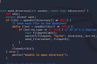 implement socket programming in c and python