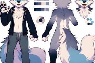 draw furry art reference sheet character vtuber illustration mlp anthro feral oc