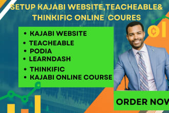 do teachable, thinkific, kajabi website, kajabi online course and sales funnel