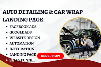 generate car wrap leads auto detailing vehicle wrap car detailing landing page