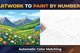 convert your artwork to paint by numbers with custom paint codes