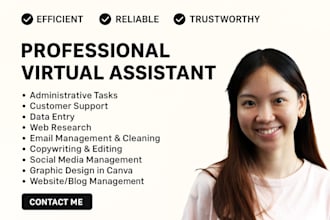 be your professional virtual admin assistant in 24hr