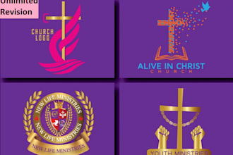 do unique minimalist church logo design
