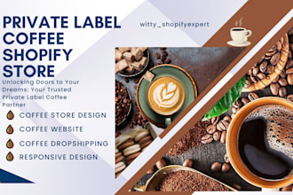 coffee shopify store coffee website private label coffee store dropshipping