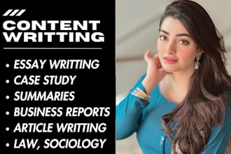 do essay writing, case study, business, article and summary