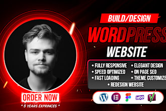 create wordpress website design and development