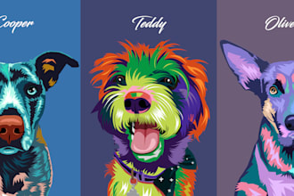 do amazing wpap pop art for your pet