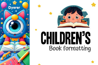 do kid friendly children book formatting for any publisher