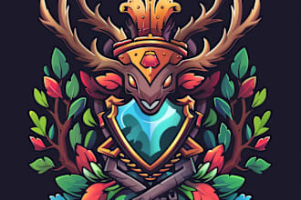 design unique medieval, fantasy, rpg, mmorpg game logo title