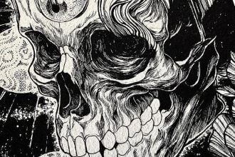 draw ink and pencil illustration for you