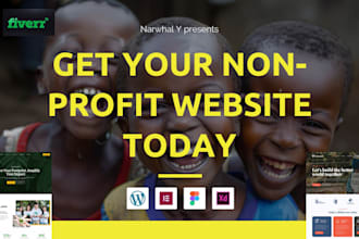 develop nonprofit website for charity, events, donation using wordpress