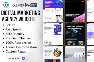 build a wordpress wp digital marketing agency website, or smma agency website
