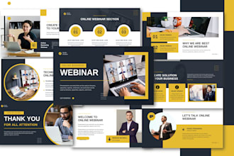 design engaging and branded webinar slides for business and online course