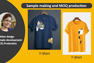 make a clothing sample from the fashion sketch or tech pack