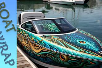 create high level boat wrap, ship wrap, jet ski, watercraft design in 24 hours