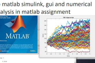do matlab simulink, gui and numerical analysis in matlab assignment