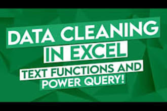 do professional excel data cleaning