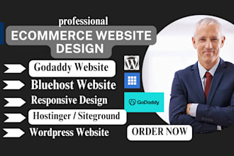 do webshop ecommerce website godaddy bluehost hostinger website shopify, wix