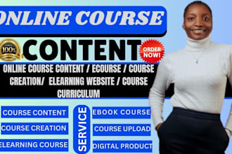 create online course content, course creation, digital product on thinkific, ppt