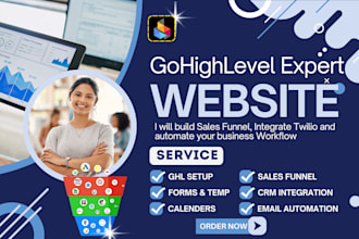 build sales funnel, twilio, automation, workflow, ghl expert
