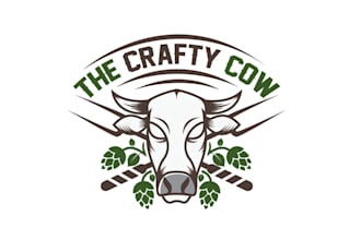 design lovely extremely good crafty cow logo