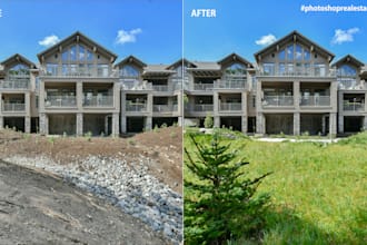 do realistic real estate photo editing