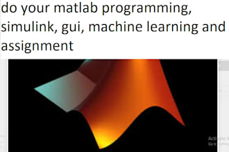 do your matlab programming, simulink, gui, machine learning and assignment