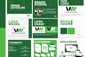 design creative logo and full branding kit package for your business