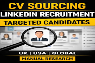 do CV sourcing and recruitment lead generation using linkedin boolean search