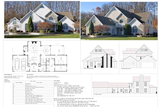 be your architect draftsman for house plan 2d floor plan, elevation and sections