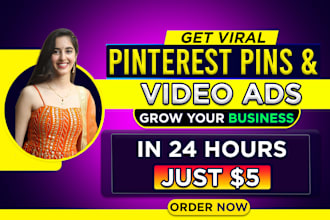 design custom pinterest pins and video ads for dropshipping products