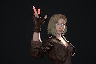 3d game character 3d stylized ue4,rig 3d model,3d stylized hair model groom,ue5