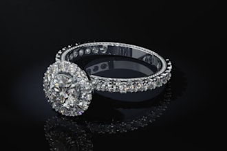 design custom jewelry cad with photorealistic rendering for manufacturing