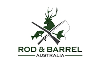 design modern unique hunting and fishing logo