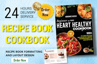 design and format cookbook and recipe book