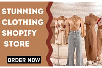design highly profitable clothing shopify store fashion website clothing store