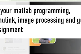 do your matlab programming, simulink, image processing and gui assignment