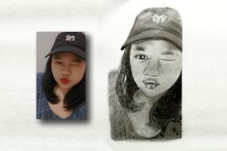 do draw a realistic pencil sketch for you