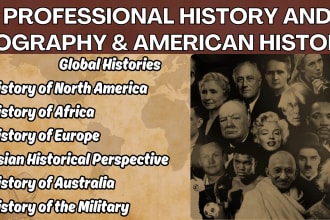 ghostwrite history and biography as an expert history writer and ebook writer