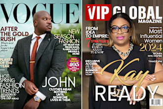 design eye catchy magazine cover professionally in 24 hrs