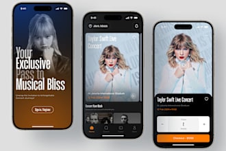 design and develop event booking app, ticket reservation app, event website