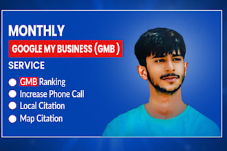 provide monthly local SEO service for google gmb ranking