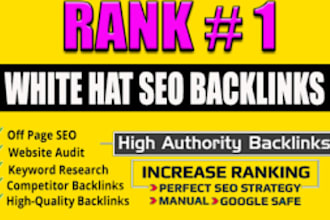 build white hat 180 mix off page SEO backlinks for website ranking