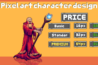make a pixel art character