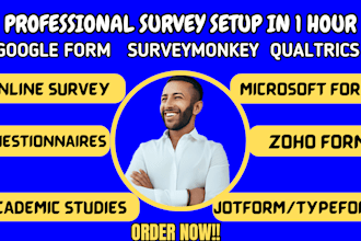 create professional online survey or questionnaire google form in 1 hour
