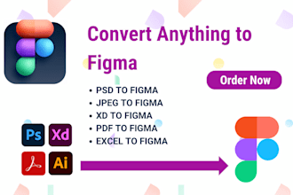 do anything in figma and PSD