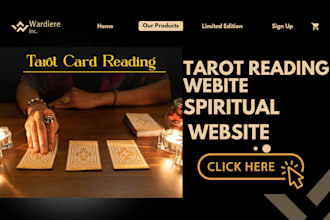 design dynamic spiritual website tarot reading website